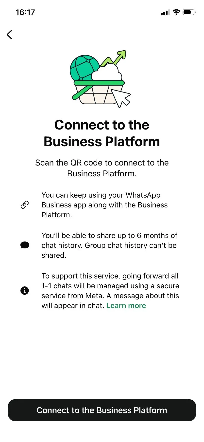 WhatsApp Business app: explanation of how connecting to the Business Platform works
